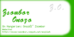 zsombor onozo business card